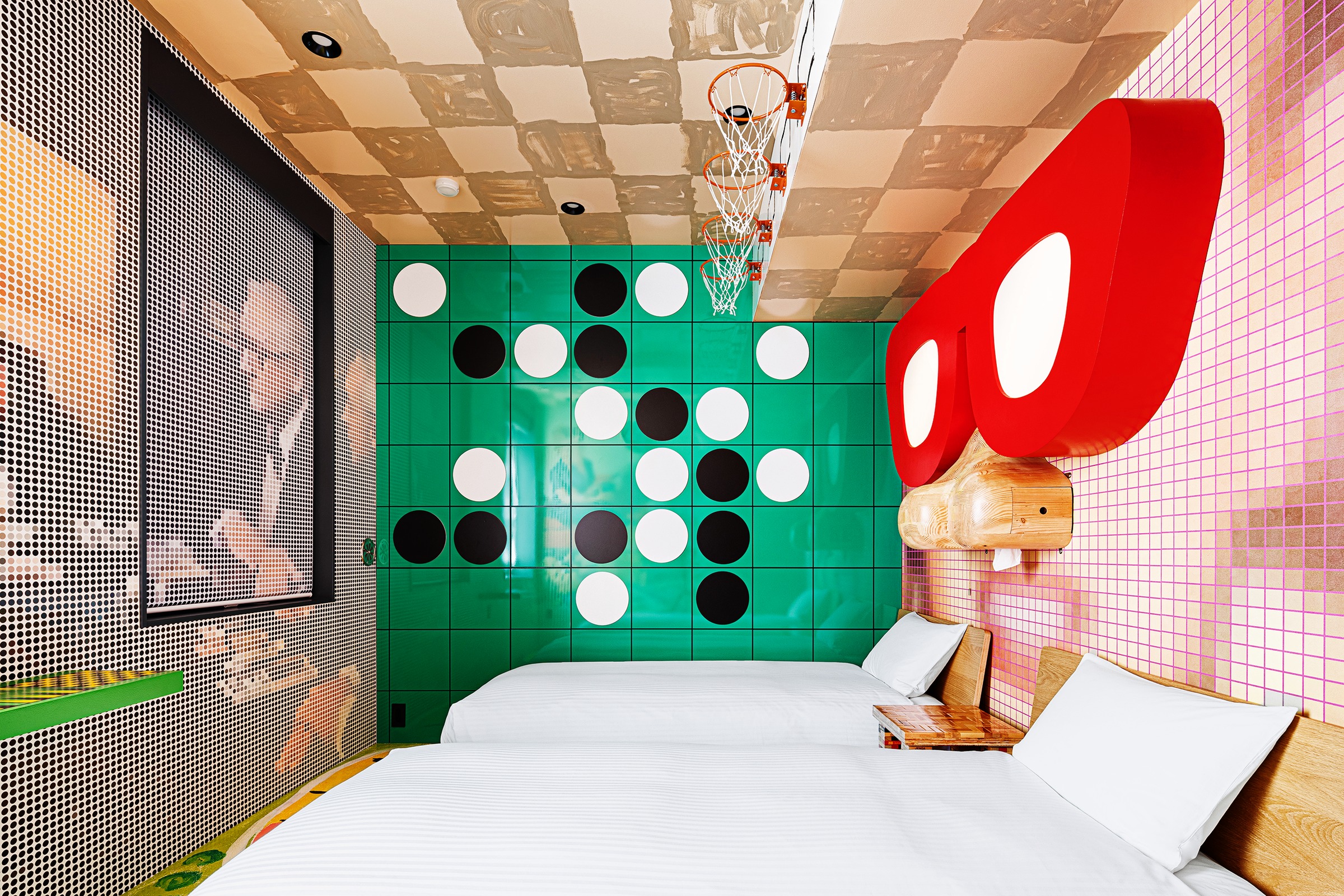 The "HARDCORE" room, by the artist magma, at BnA_WALL hotel in Tokyo (Courtesy Tomooki Kengaku—BnA_WALL)